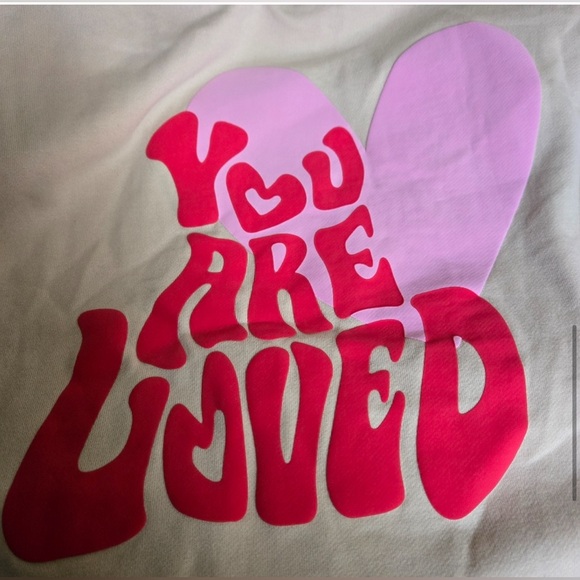 Women’s Graphic French Terry
Crewneck Sweatshirt - JoyLab™ Cream 
Size large. - Picture 4 of 6